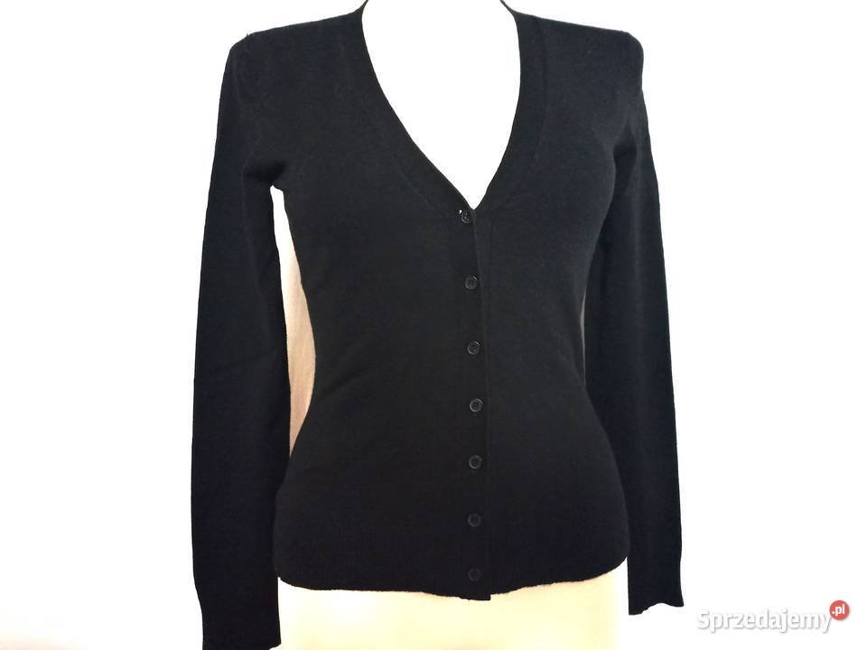 Sweterek czarny Rozpinany damski Kardigan r 3638 Swetry i golfy