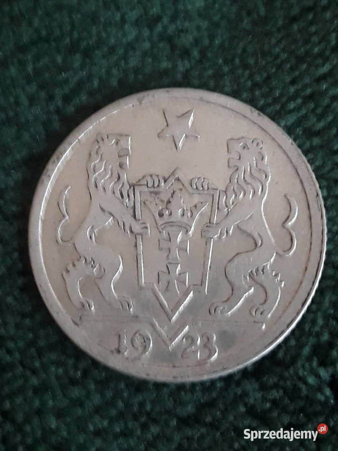 1 Gulden W M Gdańsk 1923 r 2 piękne Numizmatyka