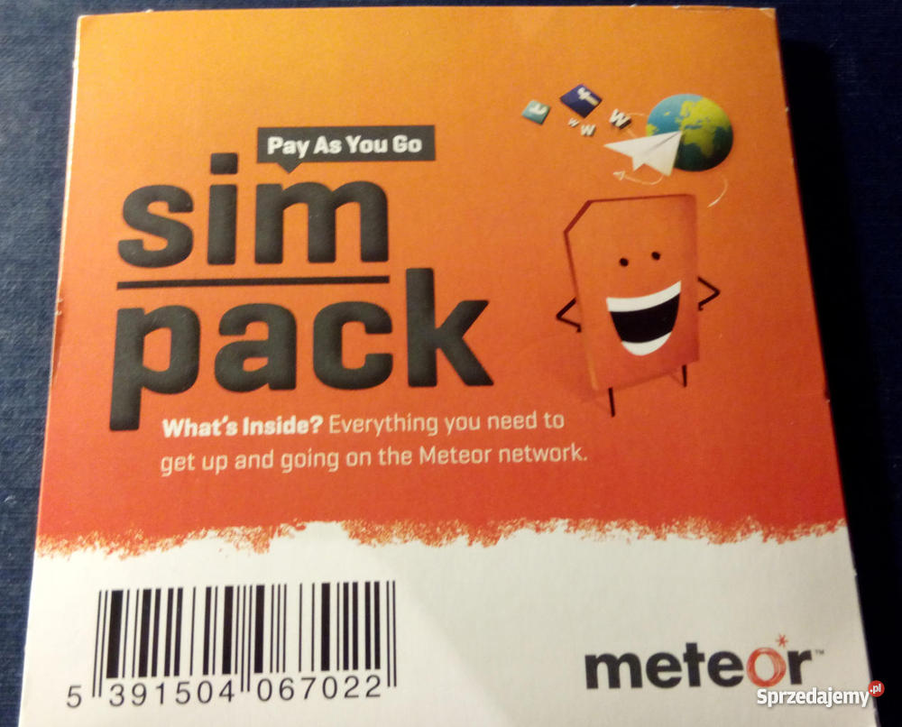 Starter Meteor Irlandia Karta SIM microSIM Irlan sprzedam