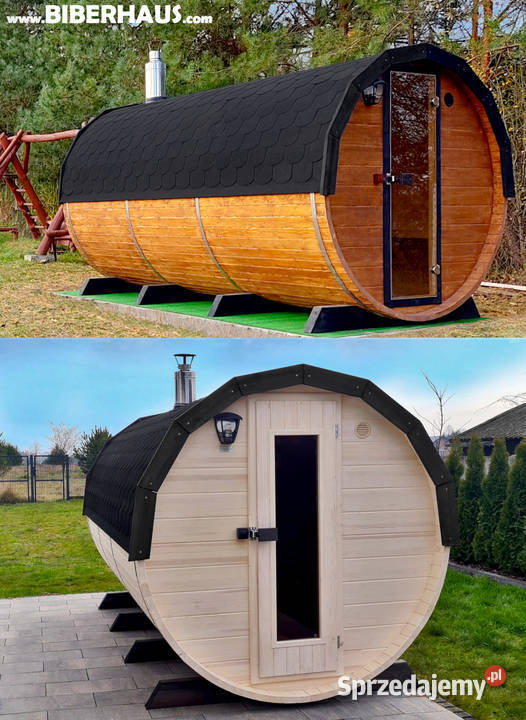 SAUNA Ogrodowa 400 OKNO 50 PRZEBIERALNIA Beczka