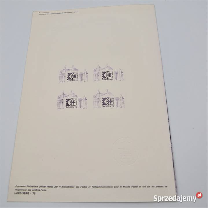 Bloczek 4 znaczki Arphila 75 nagrody Wystawy Warszawa