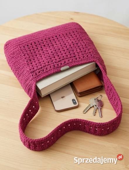 Duża ażurowa torba na ramię crochet ręcznie Piotrków Trybunalski