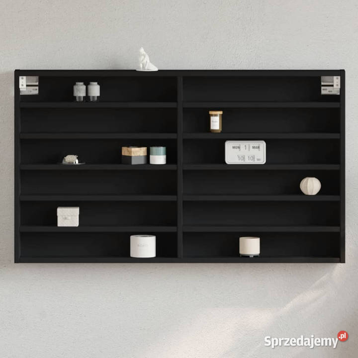Witryna czarna 100x85x58 materiał drewnopochodny Kredensy i witryny Warszawa