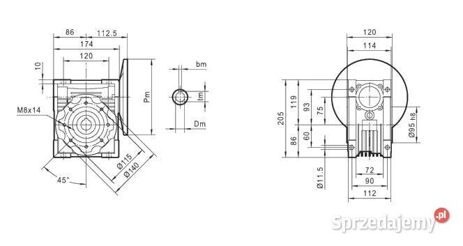 Silnik Elektryczny 075kW 1390 PRZEKŁADNIA I50 kujawsko-pomorskie Solec Kujawski