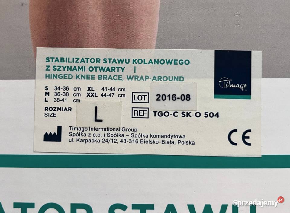 nowa stabilizator stawu kolanowego z szynami Sierosław sprzedam