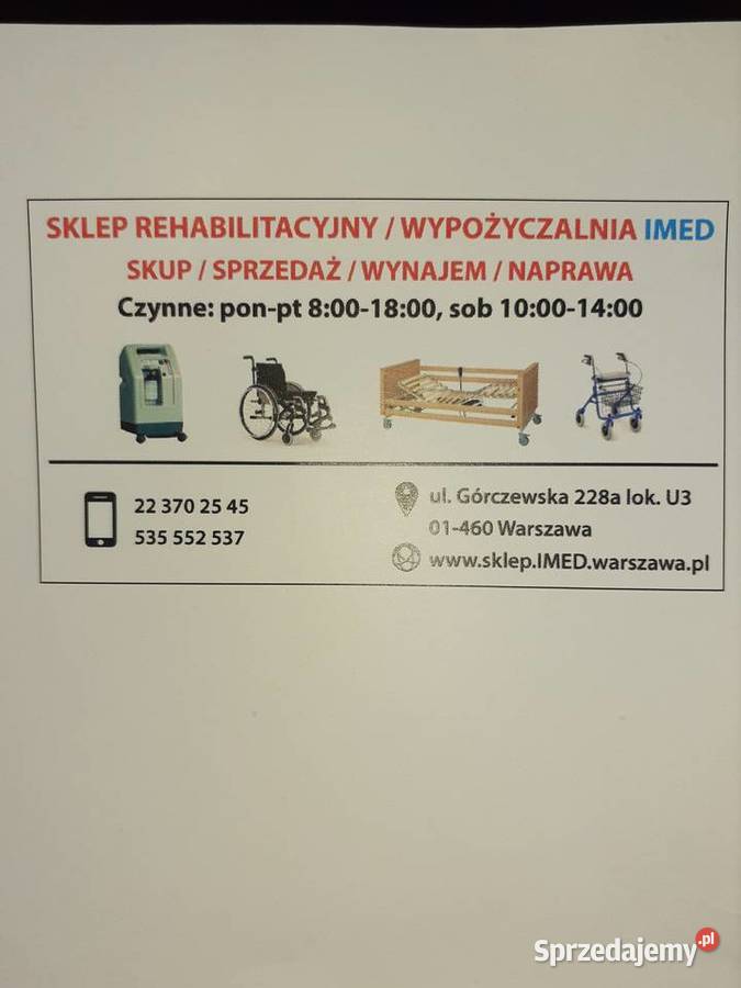 Koncentrator Tlenu Wypożyczalnia Warszawa Sprzęt medyczny