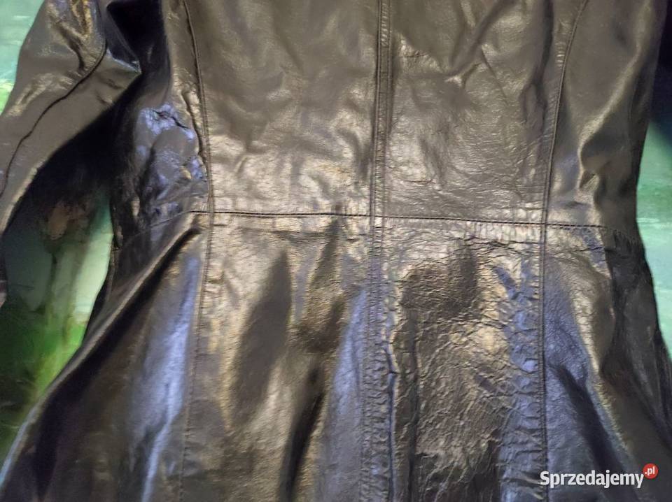 czarna skórzana skórkowa kurtka marynarka żakiet Kielce