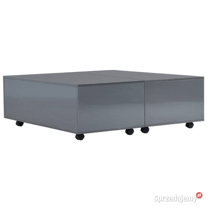 Stolik kawowy wysoki połysk szary 100 x 100 x 35 Warszawa