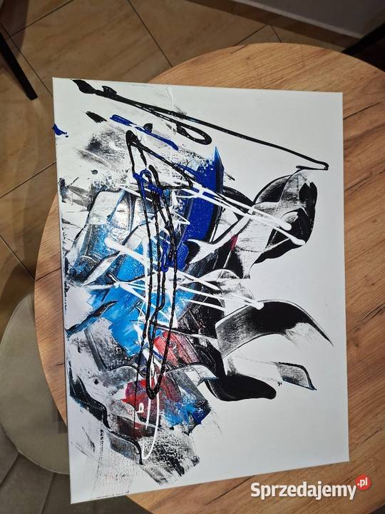 Obraz Abstrakcja Ręcznie Malowany 55x75 Biskupice