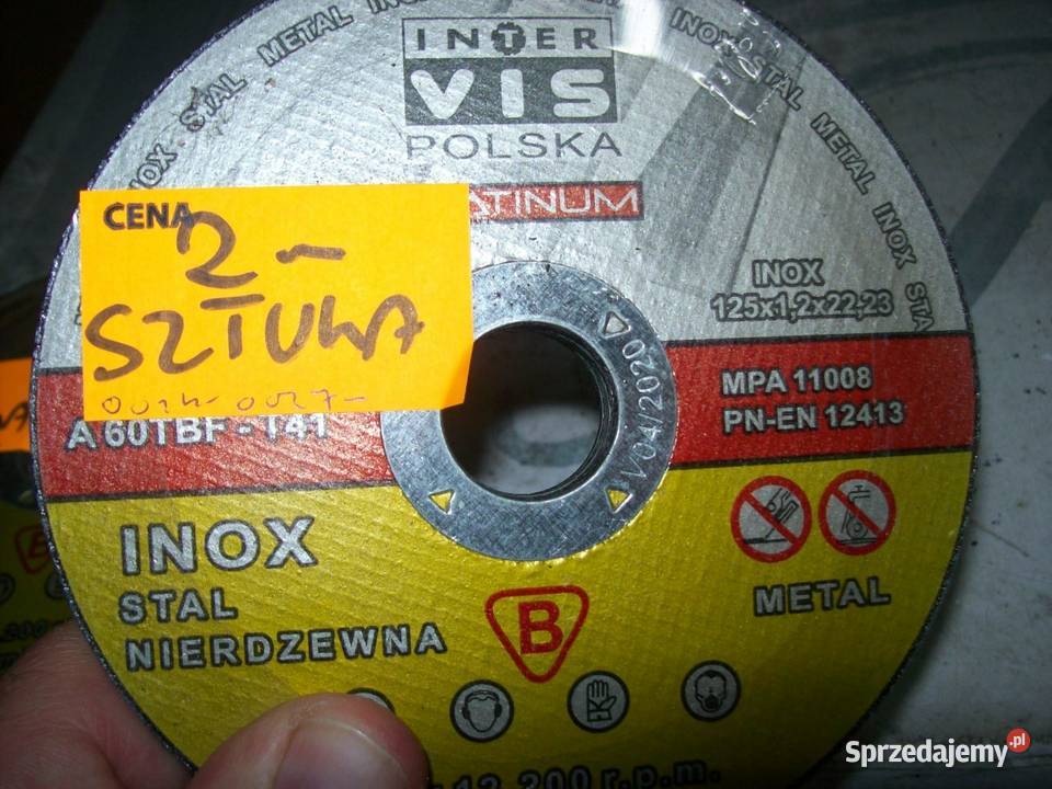 INTERVIS TARCZA do CIECIA METALU stali 125x12 Dom i Ogród