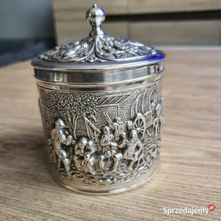 Douwe Egberts pojemnik posrebrzany