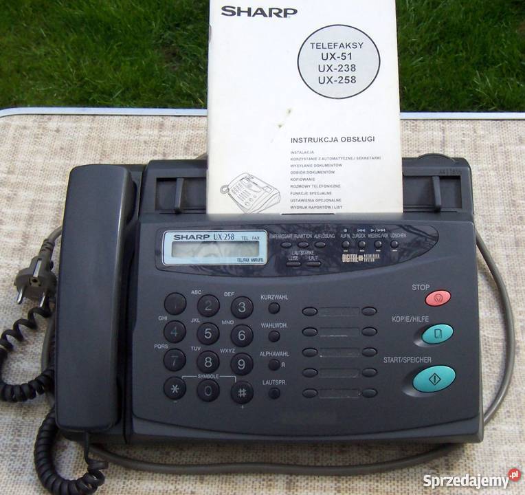 Telefax SHARP UX 258 Tomaszów Mazowiecki