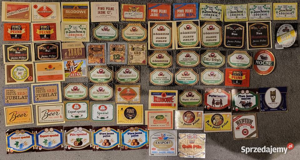 Etykiety piwne zestaw 230 etykiet polskie Ząbki sprzedam