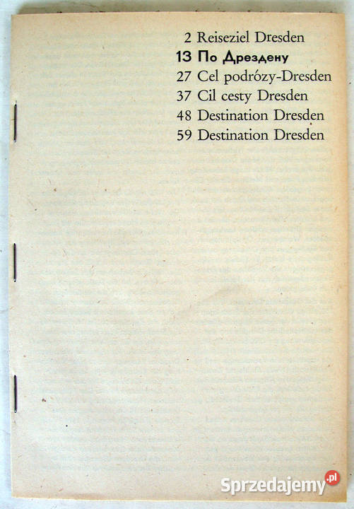 DRESDEN Fuhrer in Fotos Przewodnik w zdjęciach Limanowa