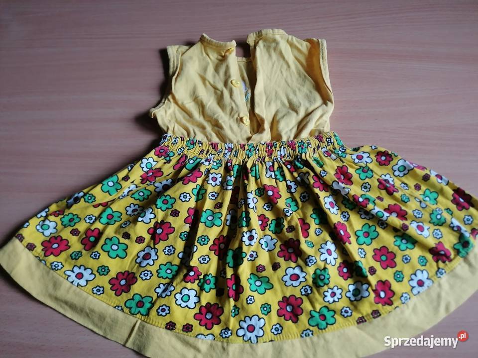 Sukienka żółta w kwiatki rozmiar 98104 sprzedam