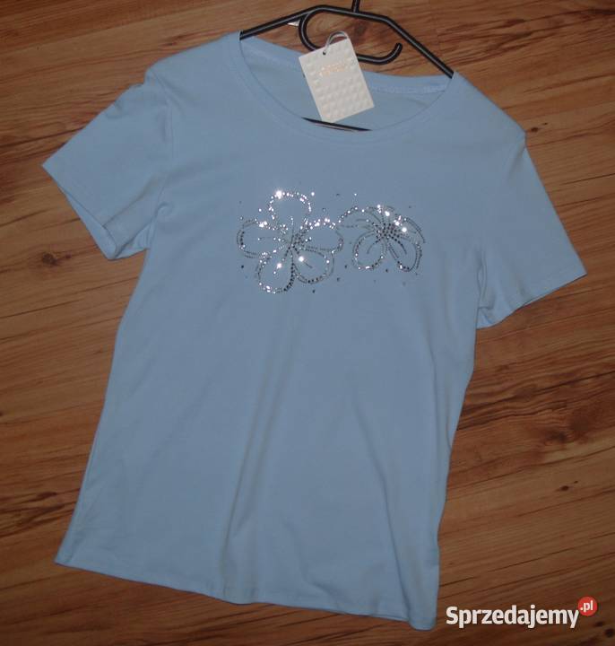 bluzeczka Baby BlueEBELIEVE cyrkoniowe kwiatki r