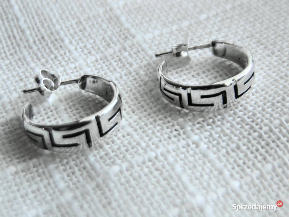 Fajne kolczyki srebro 925 solidne Kolczyki Warszawa