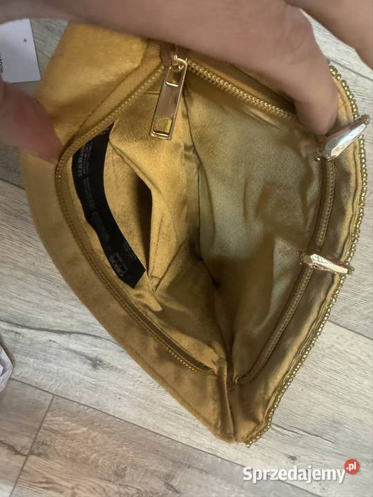 ASOS Design Złota bogato zdobiona torebka