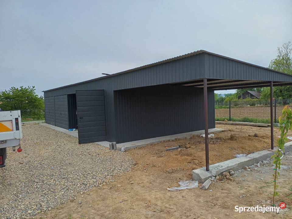 Garaż Blaszany WIATA BoczneMagazynKonstrukcja