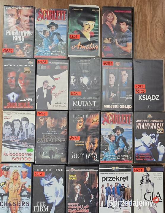 Sprzedam kasety VHS lektor Koszalin