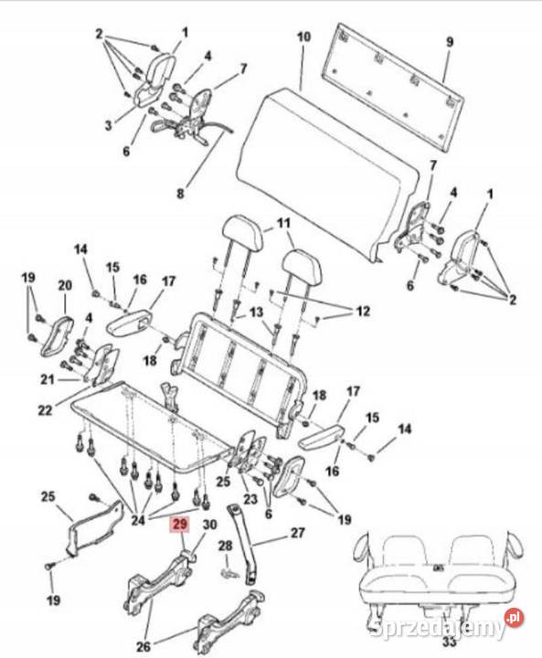 UCHWYT REGULACJA FOTELA CHRYSLER TOWN COUNTRY sprzedam