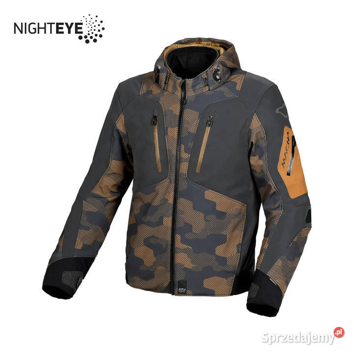 KURTKA MACNA ORANGE CAMO CZARNO BLUE Night Eye L Mrągowo