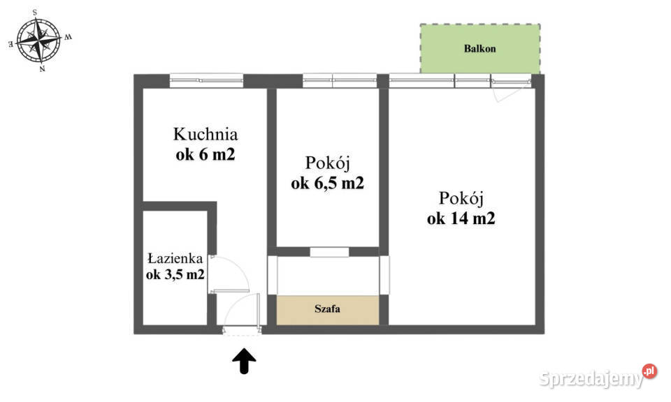 sprzedaży mieszkania 3652m2 2pokojowe Grudziądz sprzedam