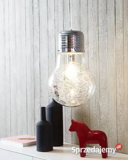 2 Lampy wiszące Bombilla srebrne