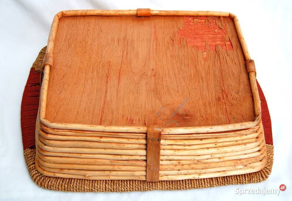 Duży kosz rattanowy skrzynka rattan sznurek 48 x lubelskie Lublin