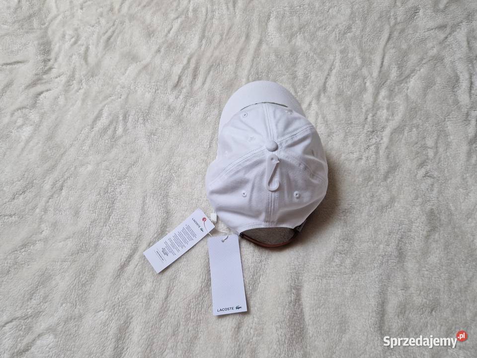 Nowa biała czapka z daszkiem Lacoste z metką Uniseks małopolskie Bibice sprzedam
