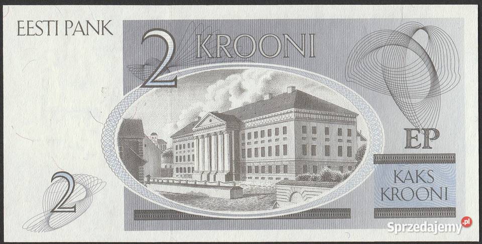 ESTONIA 2 KORONY 1992 BAER AB STAN BANKOWY UNC
