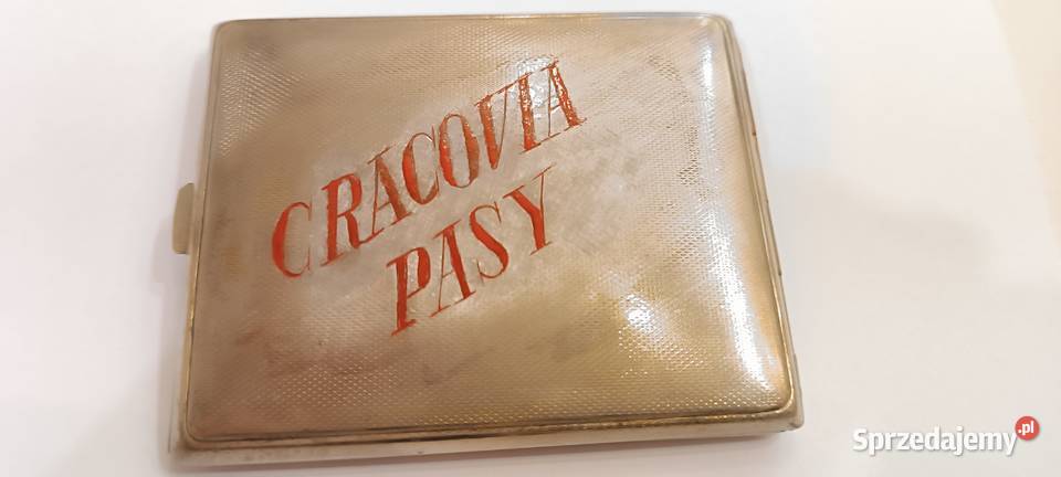 Okolicznościowa srebrzona papierośnica KS Kraków