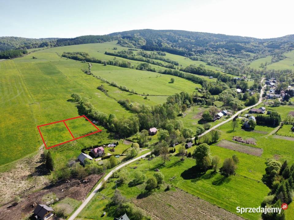 Widokowe działki Myscowa gmina Krempna rekreacyjna