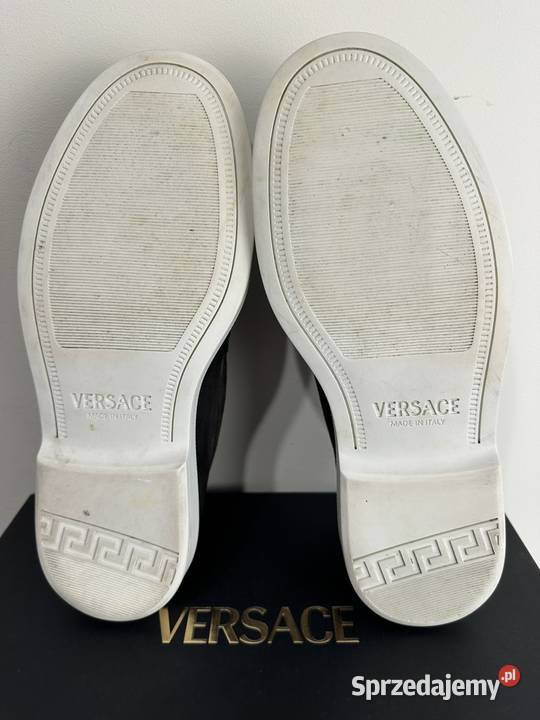 MokasynyLoafersy Versace Giuliano Suede Loafers brązowy/beżowy Męskie Wrocław