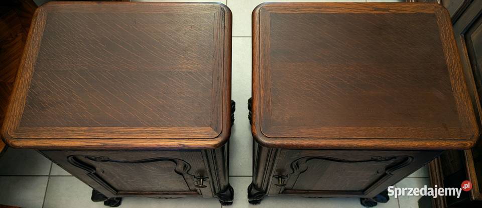 Piękne ciemne dębowe szafki ludwikowskie sklep Dąbrowa Górnicza