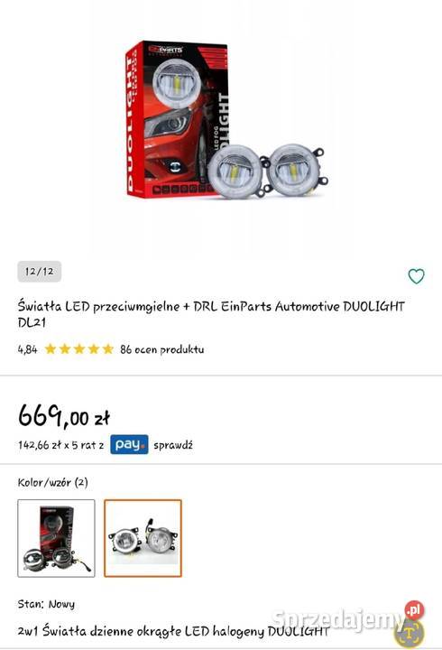 DRL Einparts Halogeny LP Nowe Motoryzacja Łódź