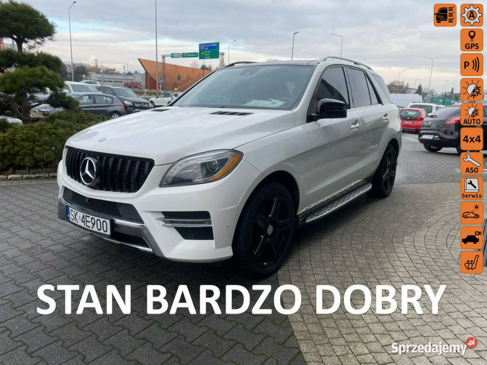 Mercedes ML 350 4Matic panorama podgrz fot kier czujnik martwego pola Mercedes-Benz śląskie Żory