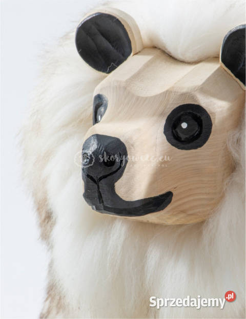 Niedźwiedź dekoracyjny brązowobiały 30x45x55