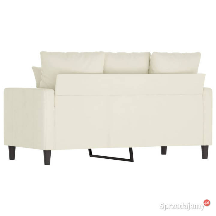 Sofa 2osobowa kremowy 120 tapicerowana aksamitem