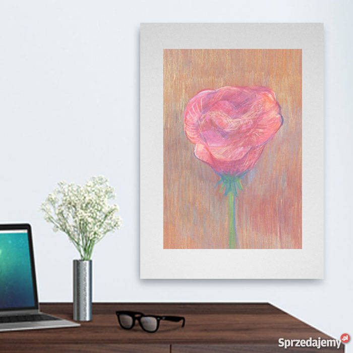 kwiat rysunek do salonuładny obrazek z Katowice