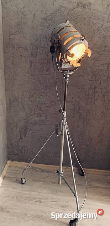 Lampa teatralno filmowa PRL 1963 Vintage loft