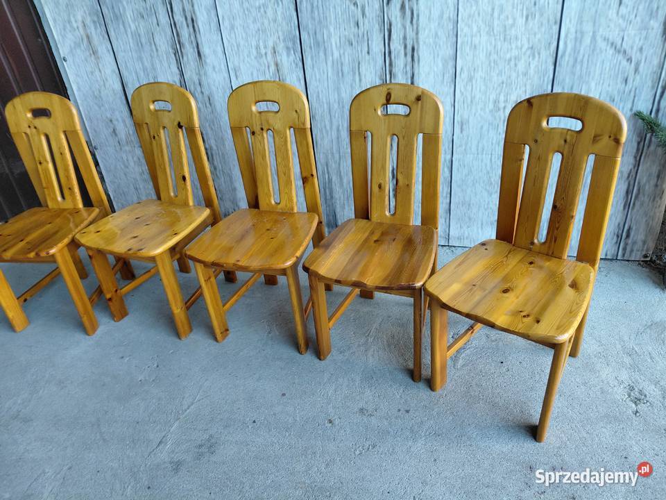 krzesła drewniane 5 sztuk 218 Byczyna