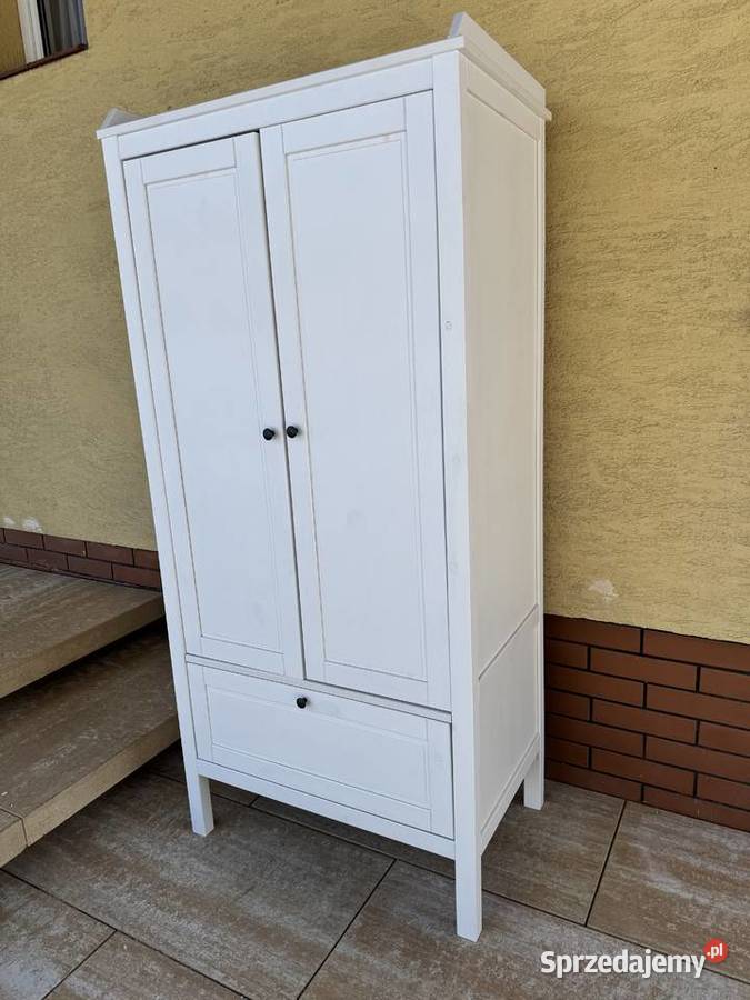 Szafa 2 drzwiowa biała drewniana Ikea Szafy i garderoby Sulbiny