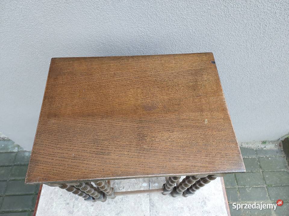 Małe podręczne stoliki dębowe trojaki zestaw 3 pomorskie Tczew