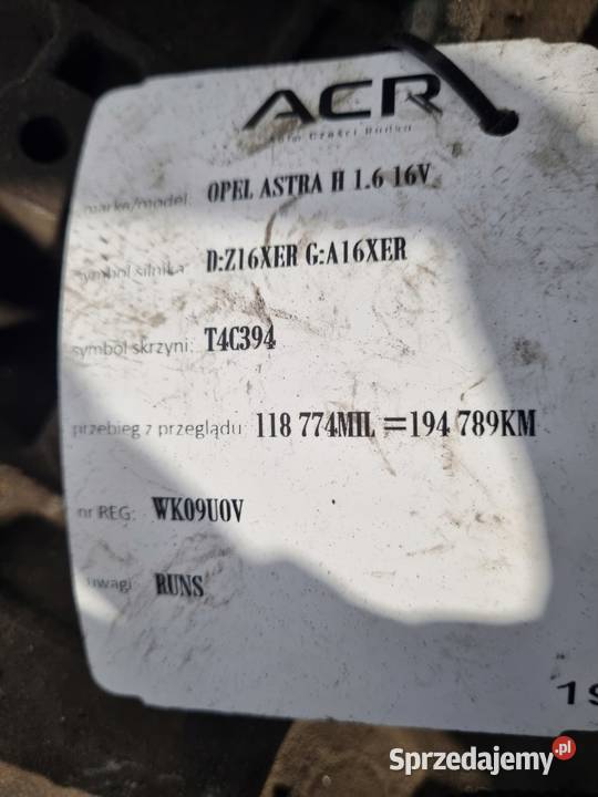 SKRZYNIA BIEGÓW Opel Astra III H Zafira B 16 16V Chełm