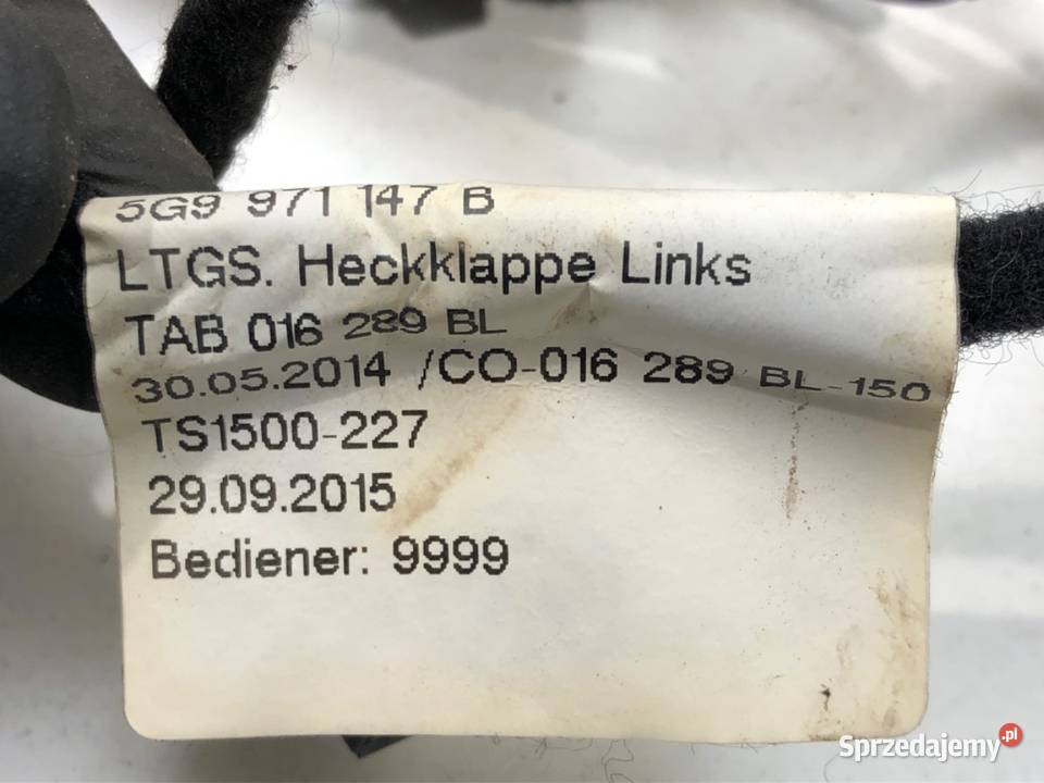 WIĄZKA KLAPY VW GOLF VII 5G9971147B 20 150 Klapy bagażnika