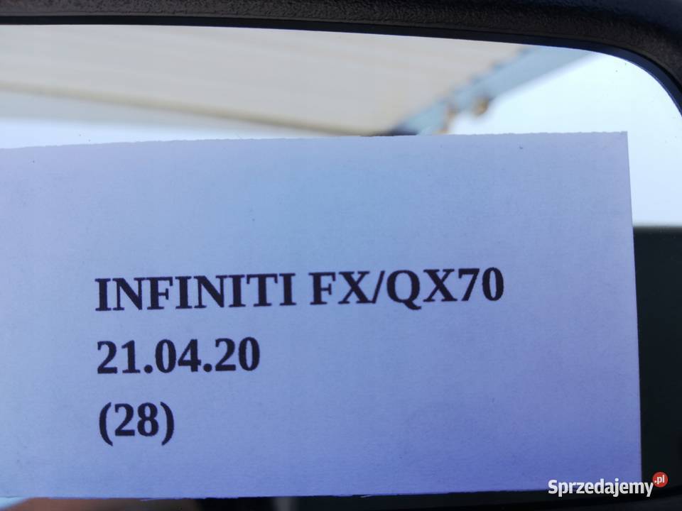 LUSTERKO WEWNĘTRZNE WSTECZNE INFINITI QX70 FX35 wielkopolskie Nowy Tomyśl