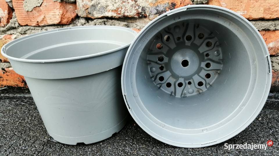 Doniczka 5 litrów NOWA szara 5L 23 okrągła Siewierz