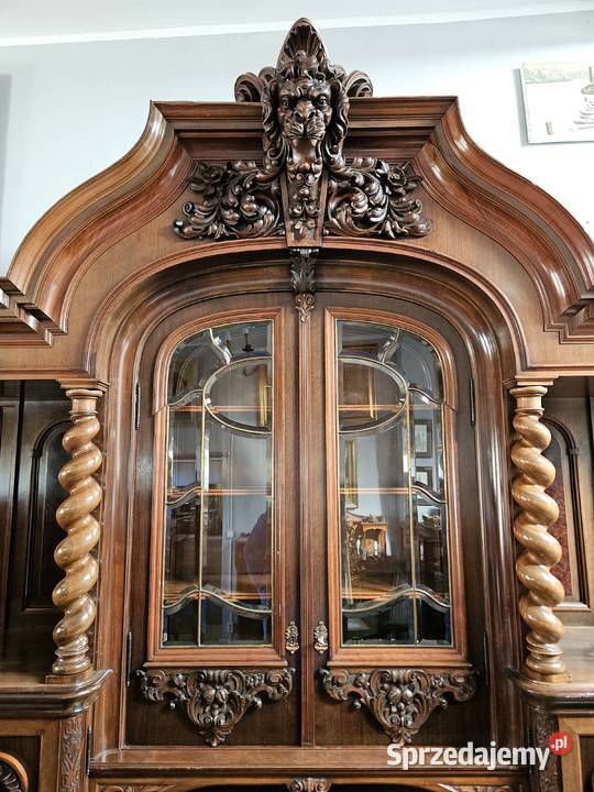 Pałacowy orzechowy kredens Groschkus 9199 Szczecin sprzedam