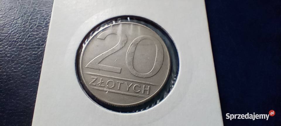 Stare monety 20 złotych 1987 skrętka PRL Polska Lesko